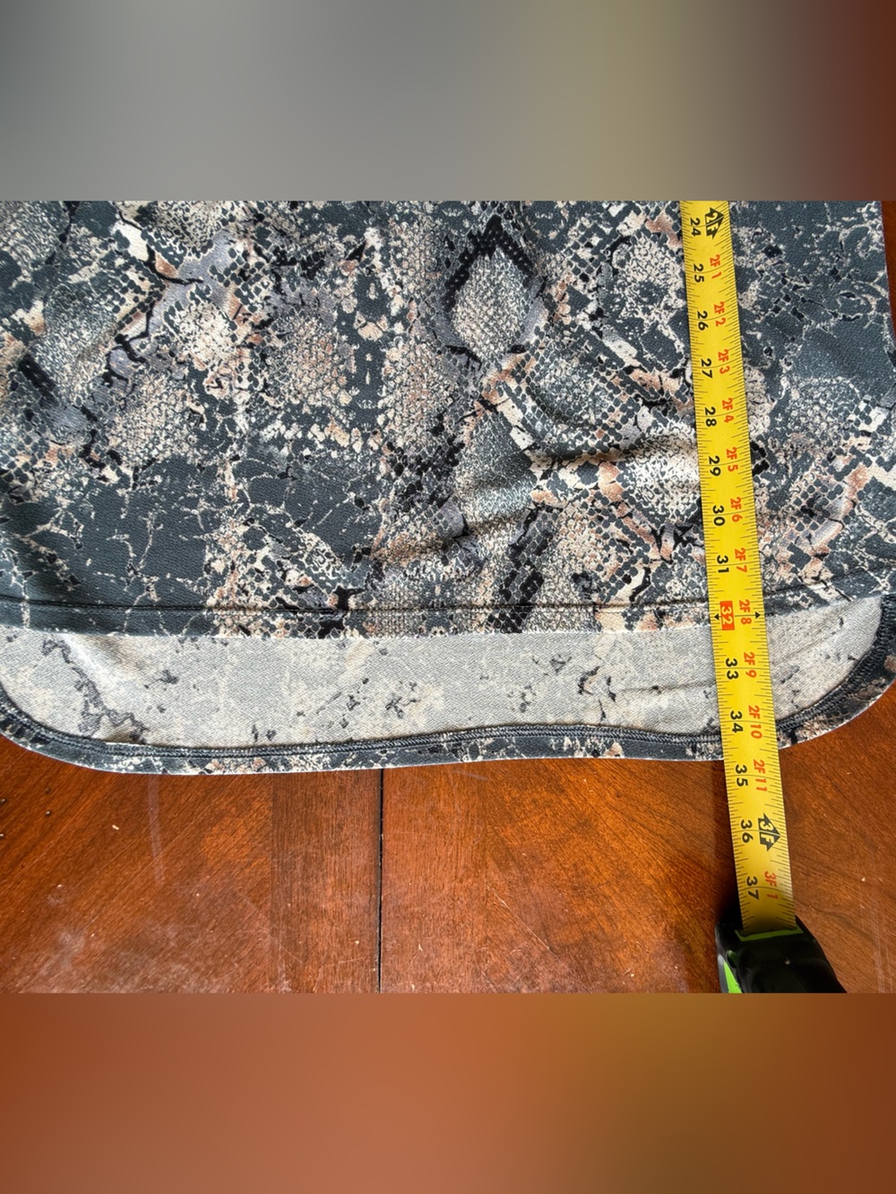 Christian Siriano Mini Dress in Gray and Black/ blue snake Print - Picture 5 of 8